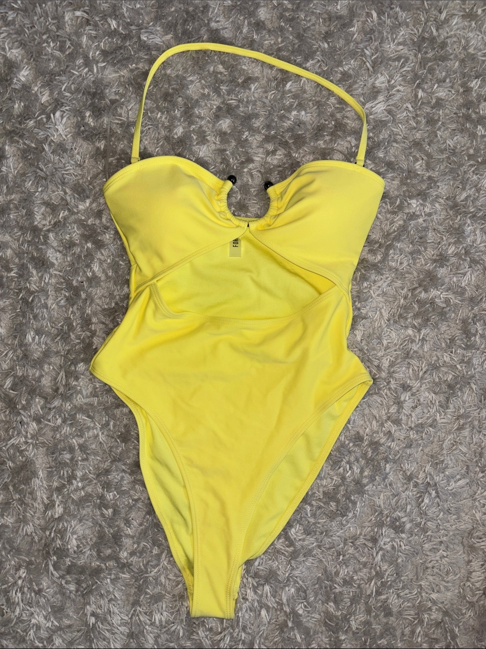 Forever 21 Yellow One-Piece Swimsuit